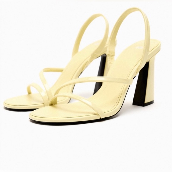 Zara Strappy Wide Heeled Slingback Sandals - Picture 2 of 6
